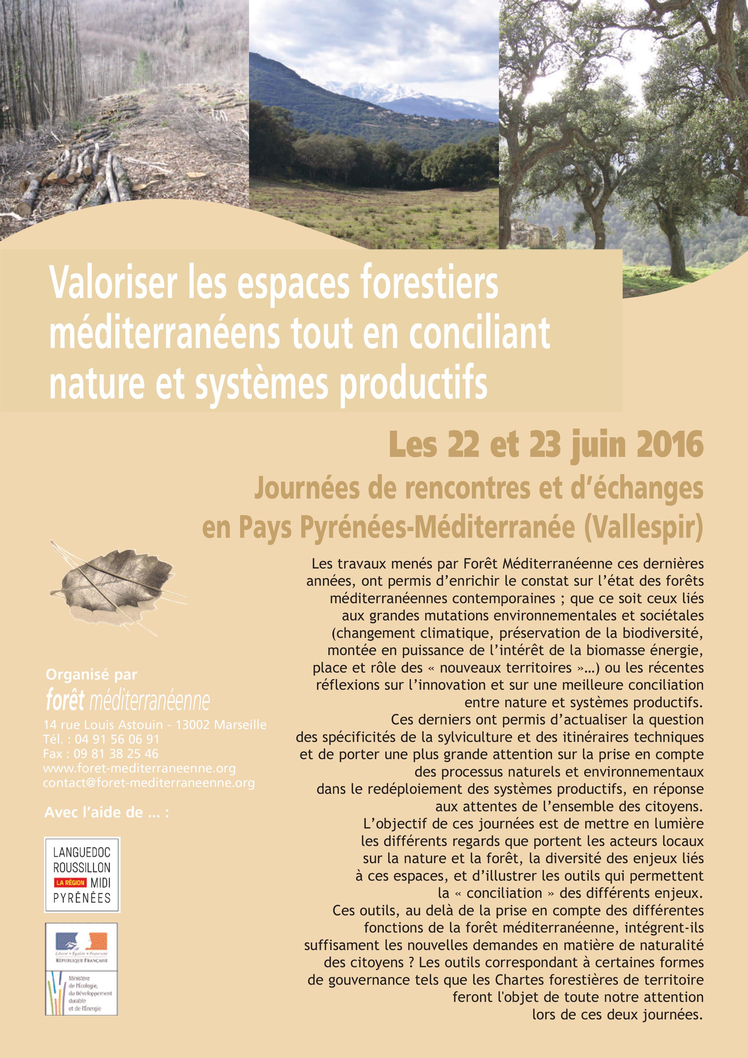 Programme Rencontre Forêt Méditerranéenne